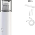 Cordless handheld car vacuum with powerful suction, mini dust buster with USB charging.