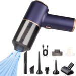Cordless high power handheld car vacuum with strong suction for portable use.