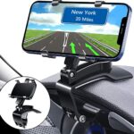 Dashboard car phone holder with upgraded non-fall clip, 360?? rotation, designed for all smartphones.