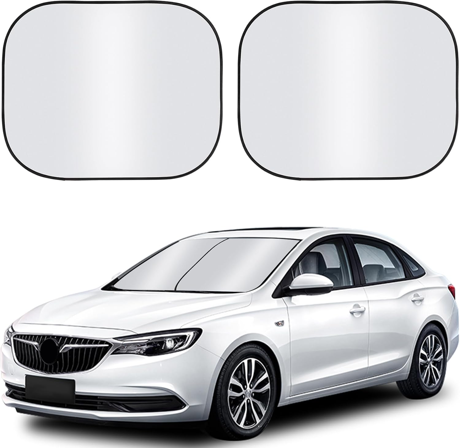 71OnpWQFyML._AC_SL1500_.jpg Set of 2 foldable car front window sunshade with silver coated reflective polyester material. - Image 1