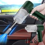 Mini cordless handheld car vacuum with powerful suction, portable for car and home.