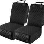Waterproof front seat cover 2-pack with side flaps, non-slip scratchproof, fits cars trucks SUVs jeeps.