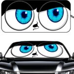 Windshield sun shade for sedans, size 59x27.5 inches, front sun visor protector.