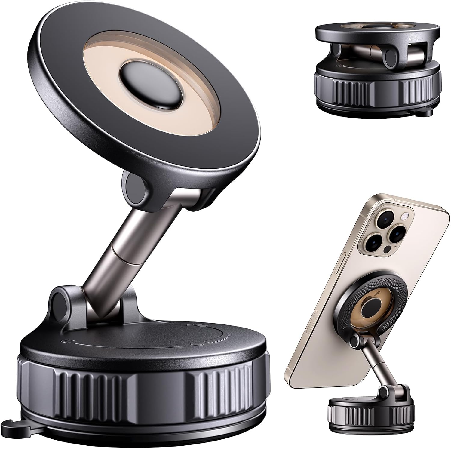 71z7JXOTrfL._AC_SL1500_.jpg Car Phone Holder with ultra-strong suction and magnetic force, 360?? adjustable for universal smartphone use. - Image 1
